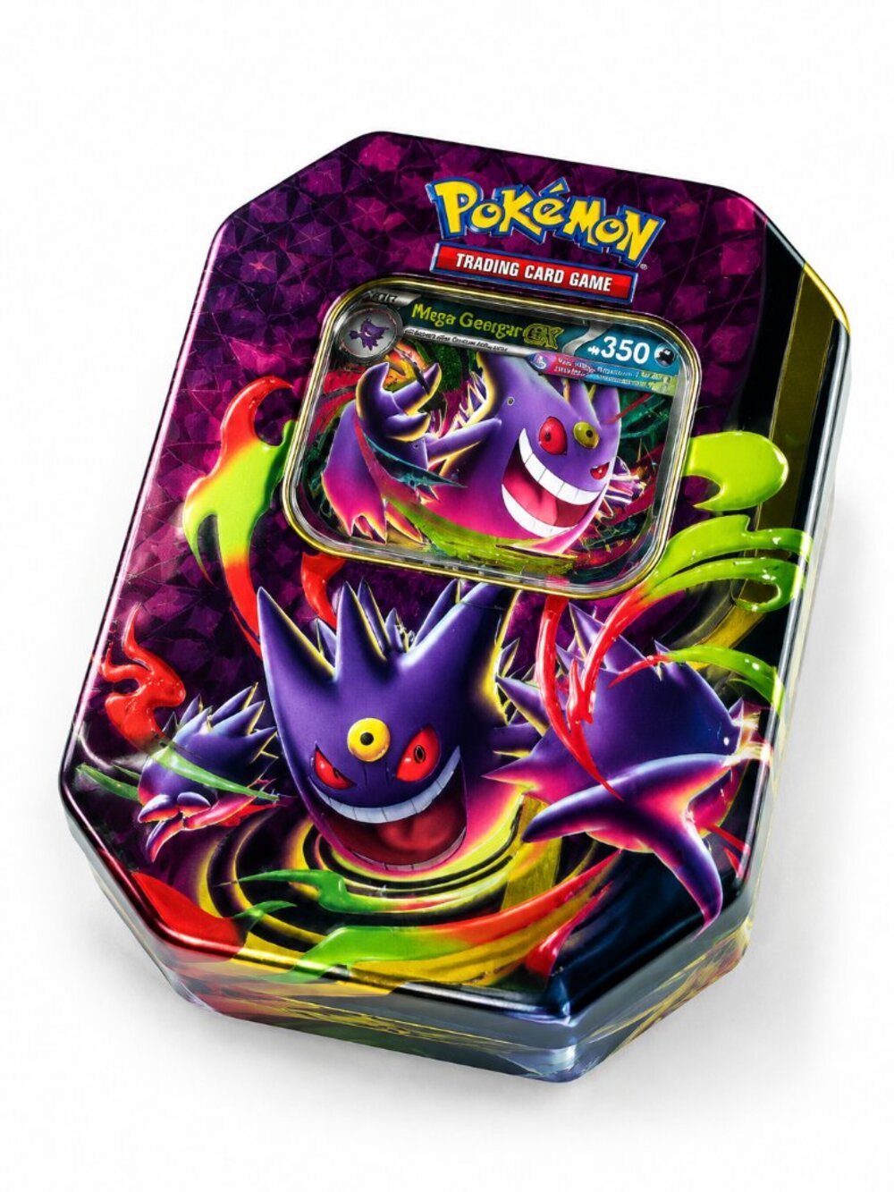 Pokémon TCG Mega Moonlit Tin Mega Gengar ex Factory Sealed NEW 4-Pack Tin